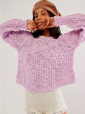 Free People In a Swirl Pullover Sweater